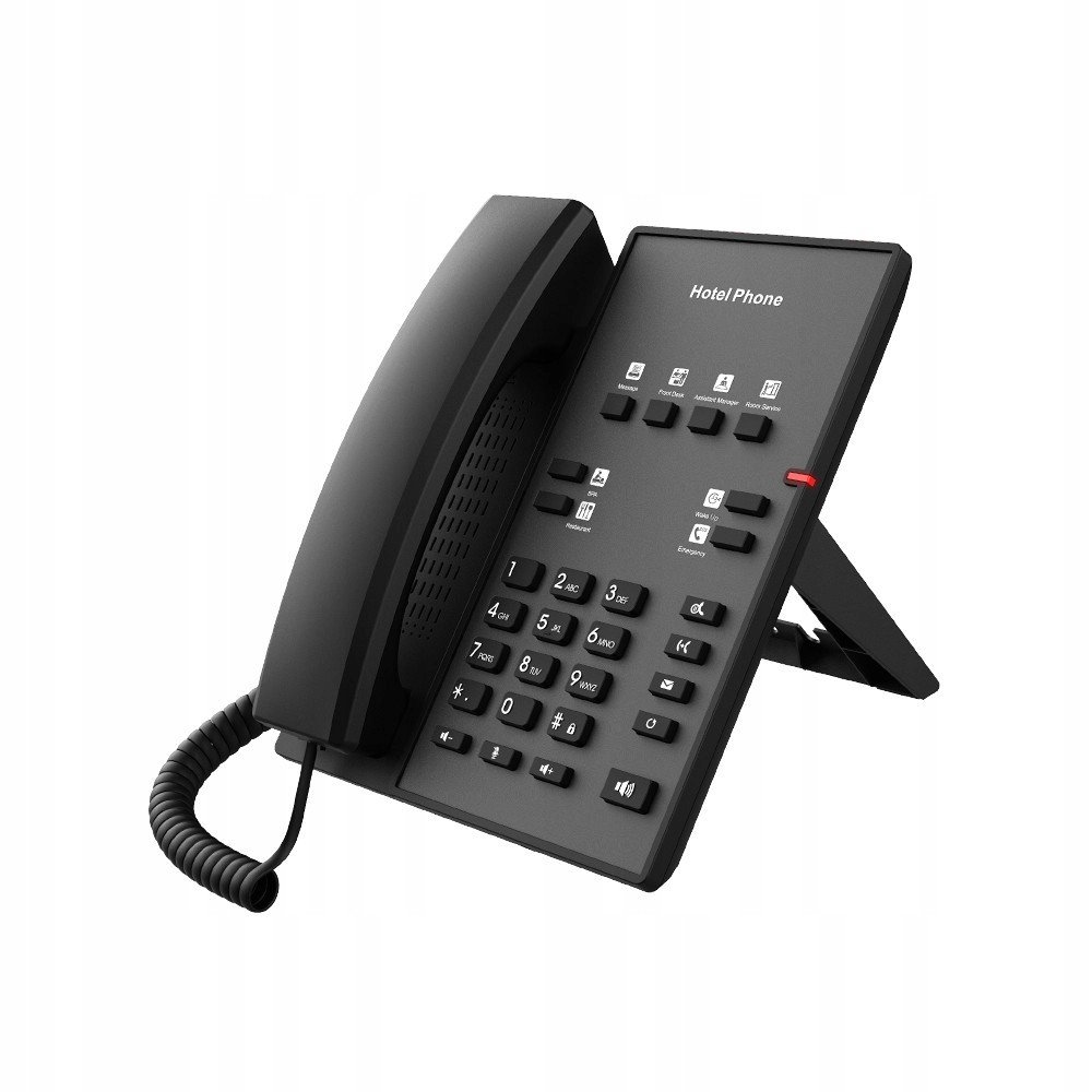 Fanvil H1 Černý Hotelový VoIP telefon Hd Voice, 100Mb/s PoE, Desktop
