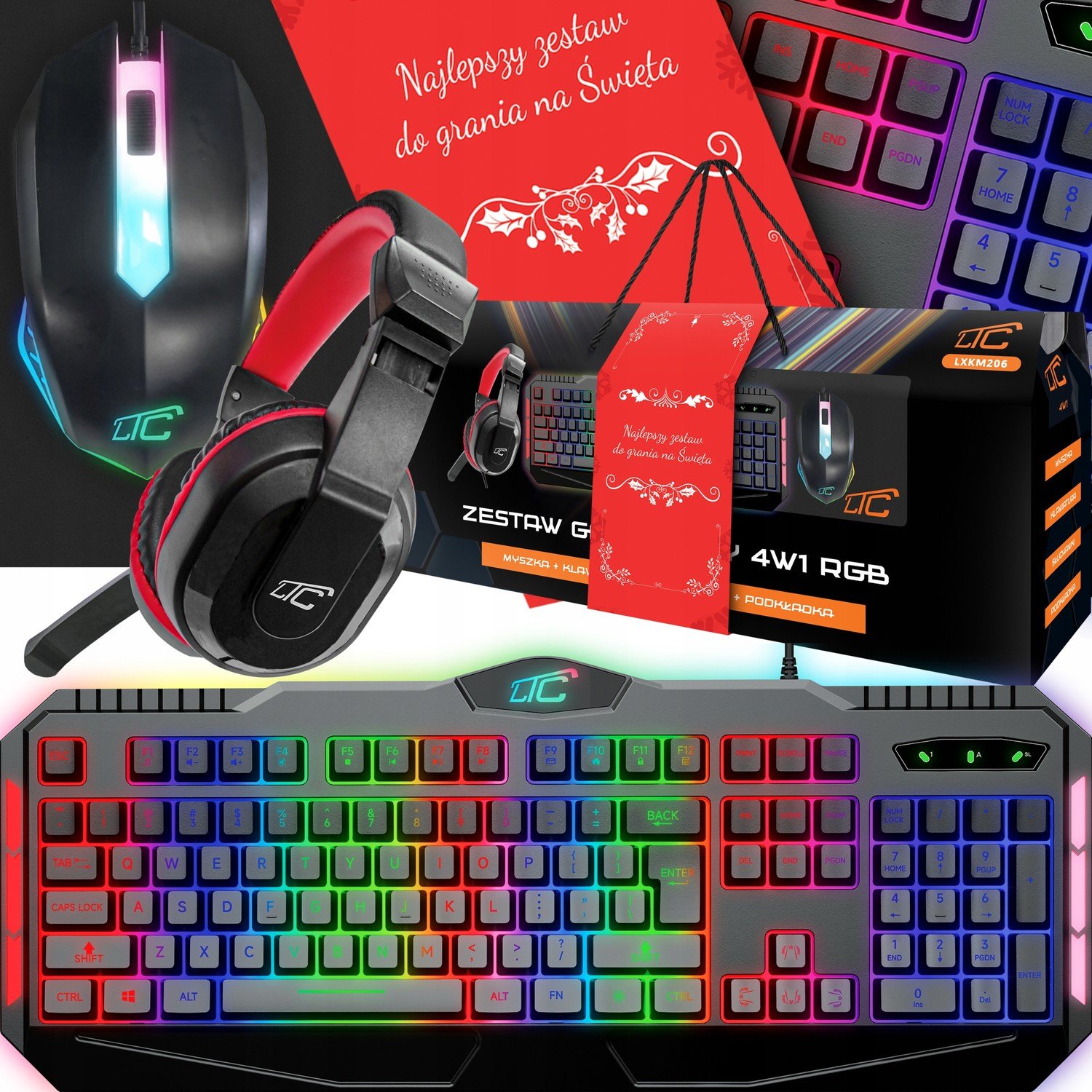 Klávesnice Myš Herní Podložka Podveselí Profesionální Sada