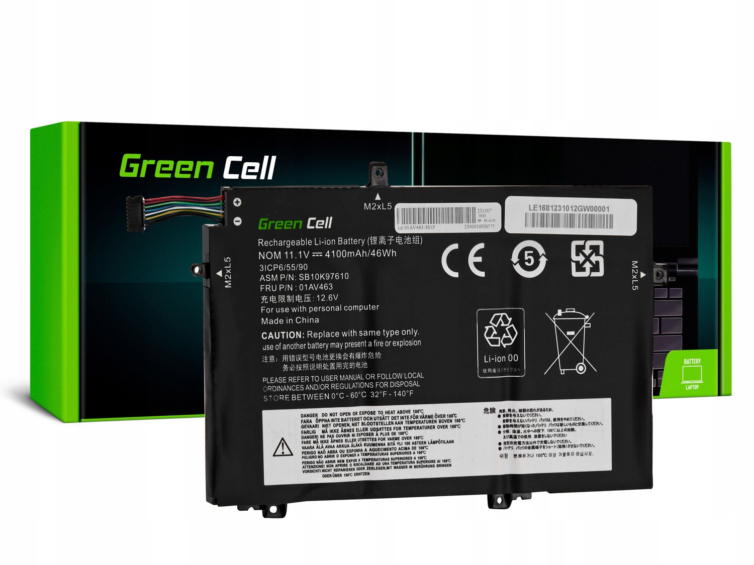 Green Cell baterie L17C3P52 L17L3P52 L17M3P53 L17M3P54 pro Lenovo