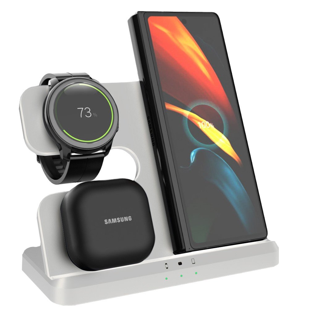 Bezdrátová indukční nabíječka 3v1 Rychlá pro Samsung Galaxy Watch Buds