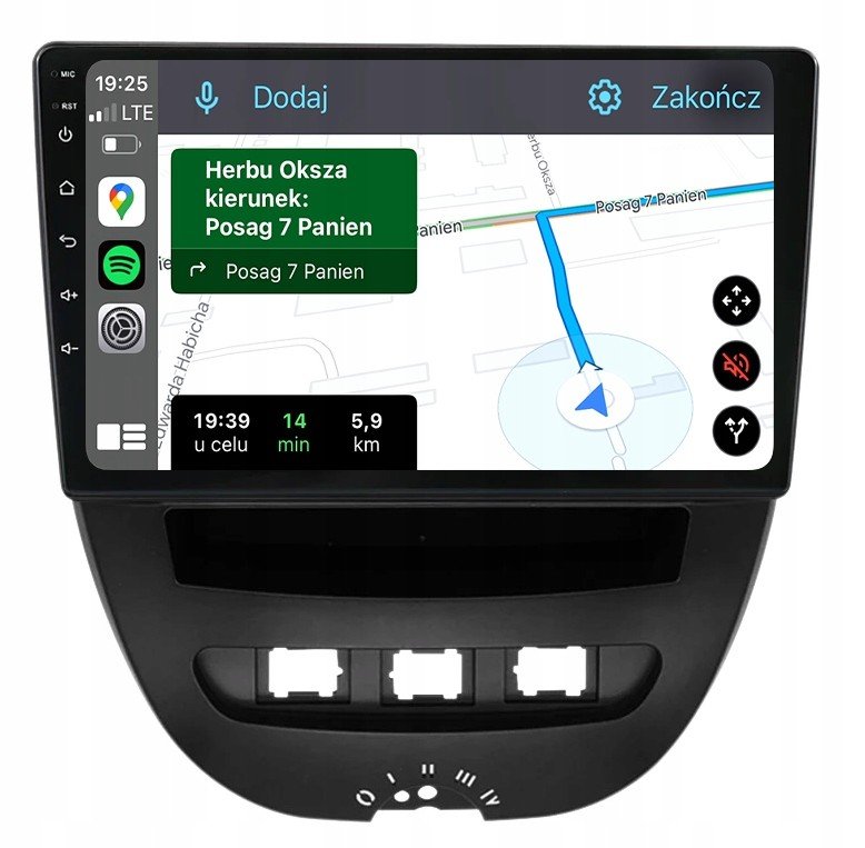 Peugeot 107 Toyota Aygo Citroen C1 Nejnovější Android Carplay Navigace