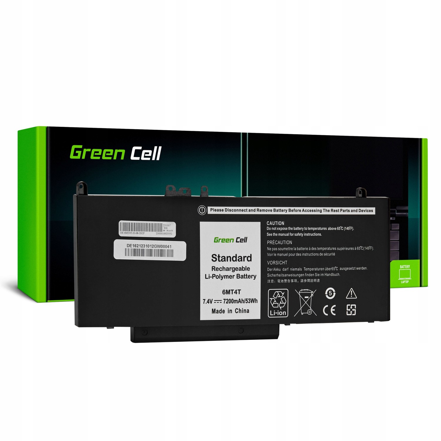 Baterie Green Cell 6MT4T 07V69Y pro Dell Latitude E5270 E5470 E5570