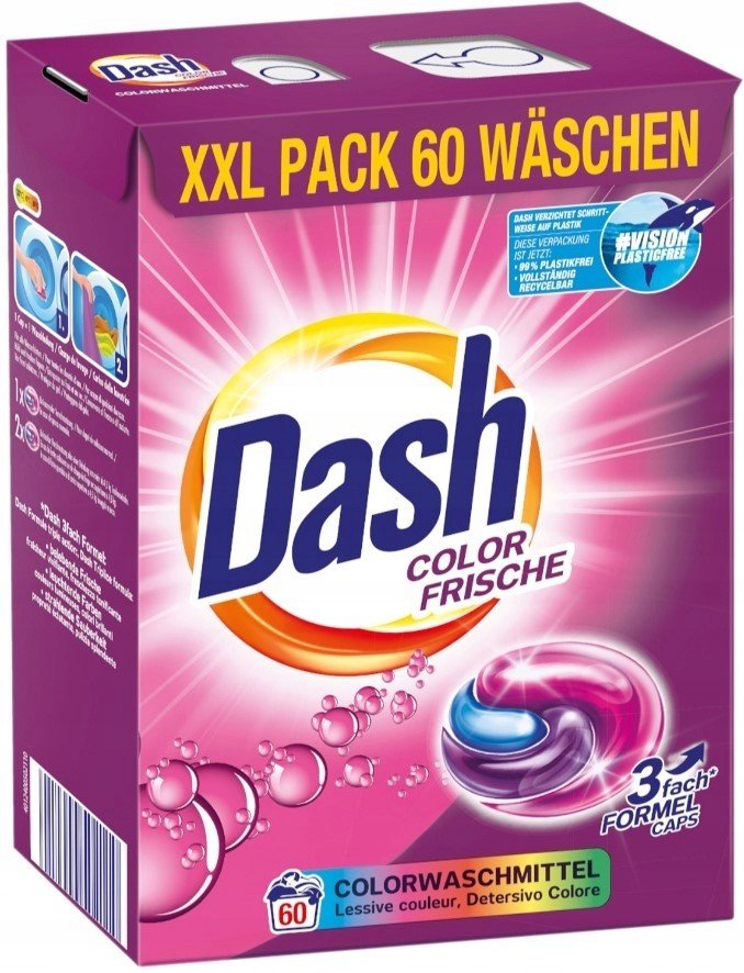 Dash Barva kapsle na barevné prádlo 3v1 60 praní