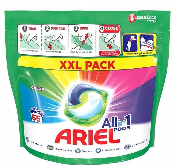 Ariel All in 1 Pods Color 55p prací kapsle