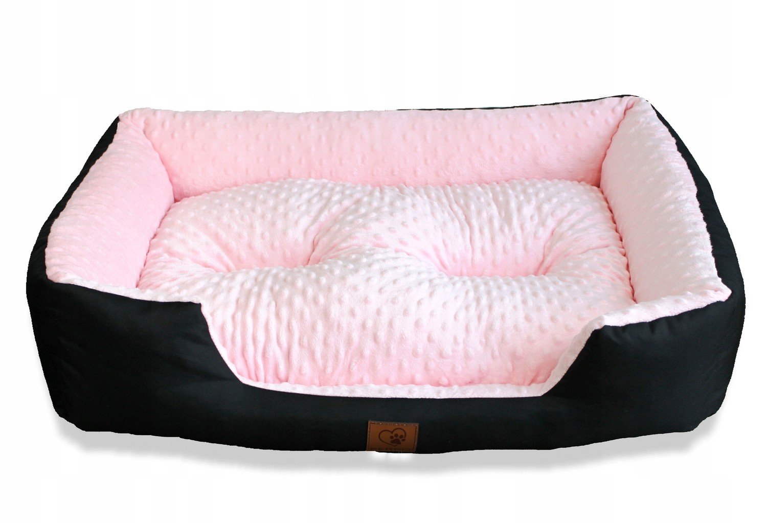pelíšek Kanapa Ohrádka Sofa pro psa kočku minky růžová 75x55 M Perro
