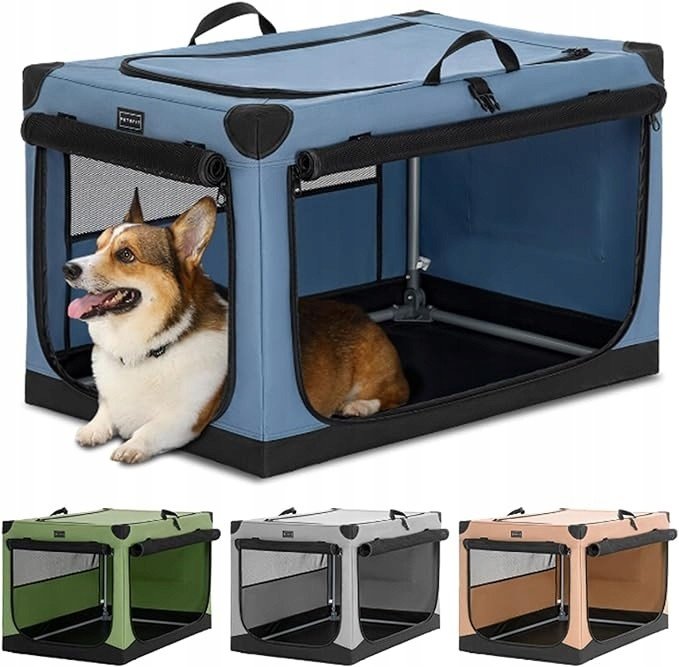 Přepravka Pro Psa S Rámem Z Trubek Petsfit M:75x50x49CM Modrý