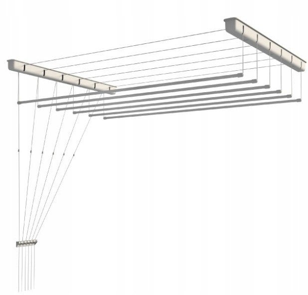 sušák stropní 6 tyčí 150cm sušení bílá