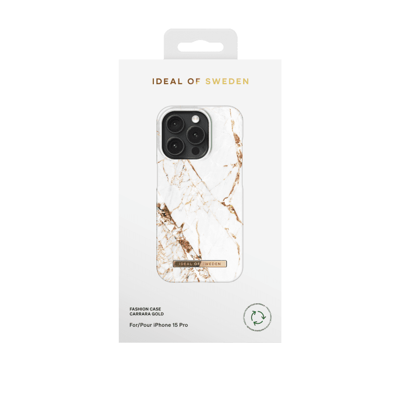 Ochranný kryt Fashion iDeal Of Sweden pro Apple iPhone 15 Pro, carrara gold