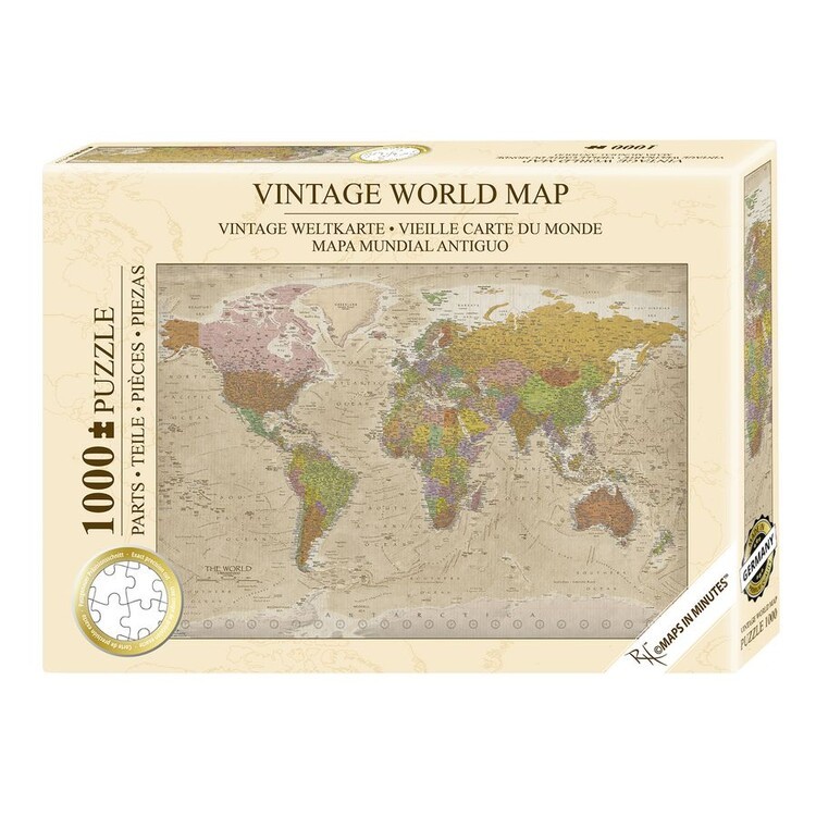 CLOSE UP Puzzle Vintage World Map