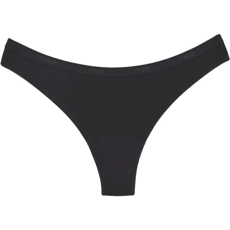 Snuggs Period Underwear Brazilian: Light Flow látkové menstruační kalhotky pro slabou menstruaci velikost XS Black 1 ks