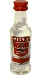 vodka Smirnoff clear 37,5% 50ml miniatura