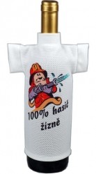 Tričko dárkové na láhev 100% hasič žízně