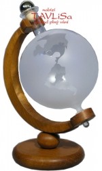 Glóbus 0,5l negativní pískování stojánek krabička