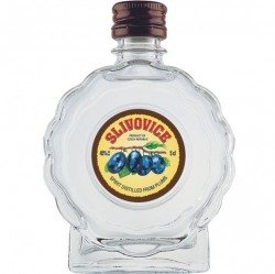Slivovice bílá 45% 50ml budík miniatura etik2