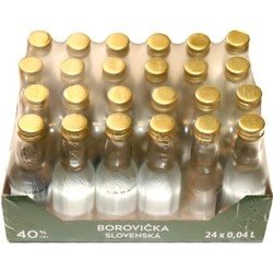 Borovička Slovenská 40% 40ml x24 Nicola mini etik3