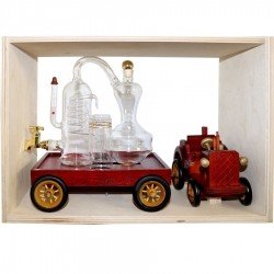 Dřevěný traktor destilák 0,35l teploměr bedýnka př