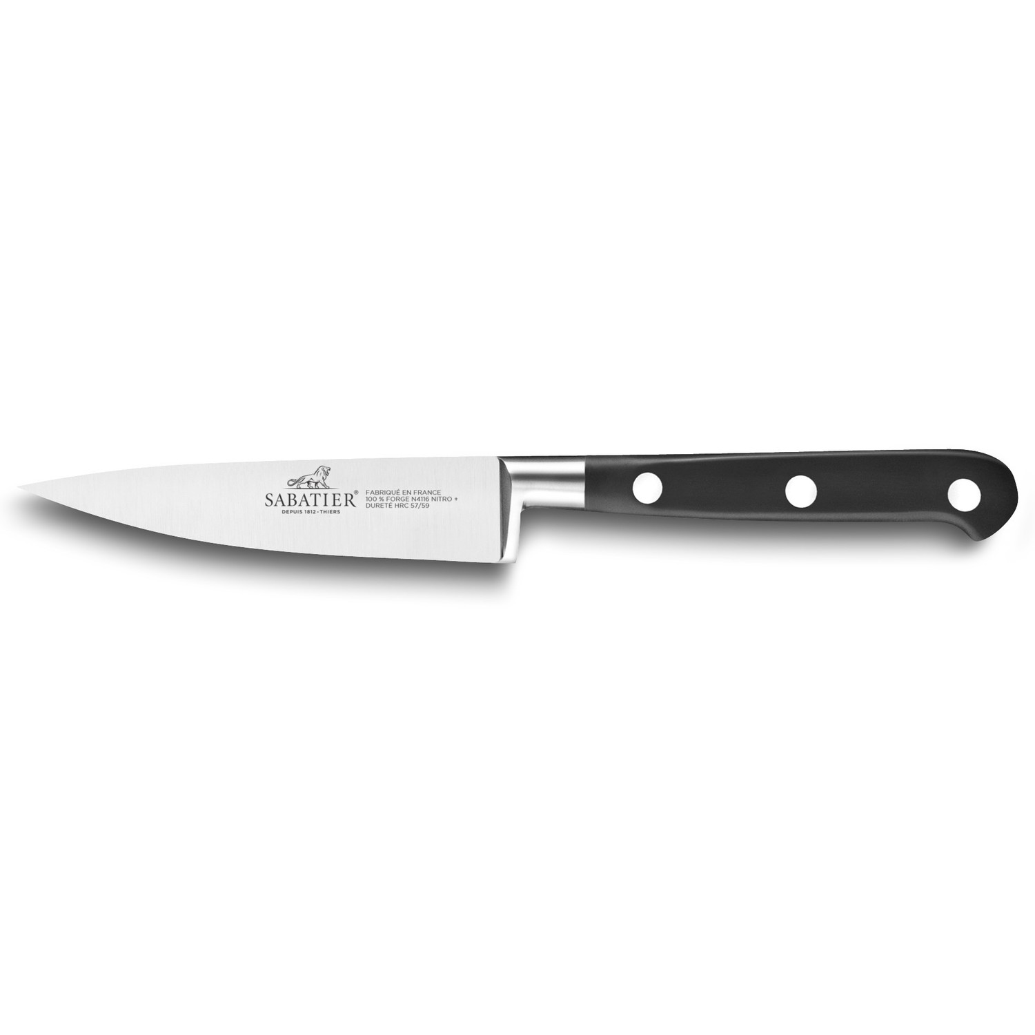 Ořezávací nůž IDÉAL 10 cm, nerezové nýty, černá, Lion Sabatier