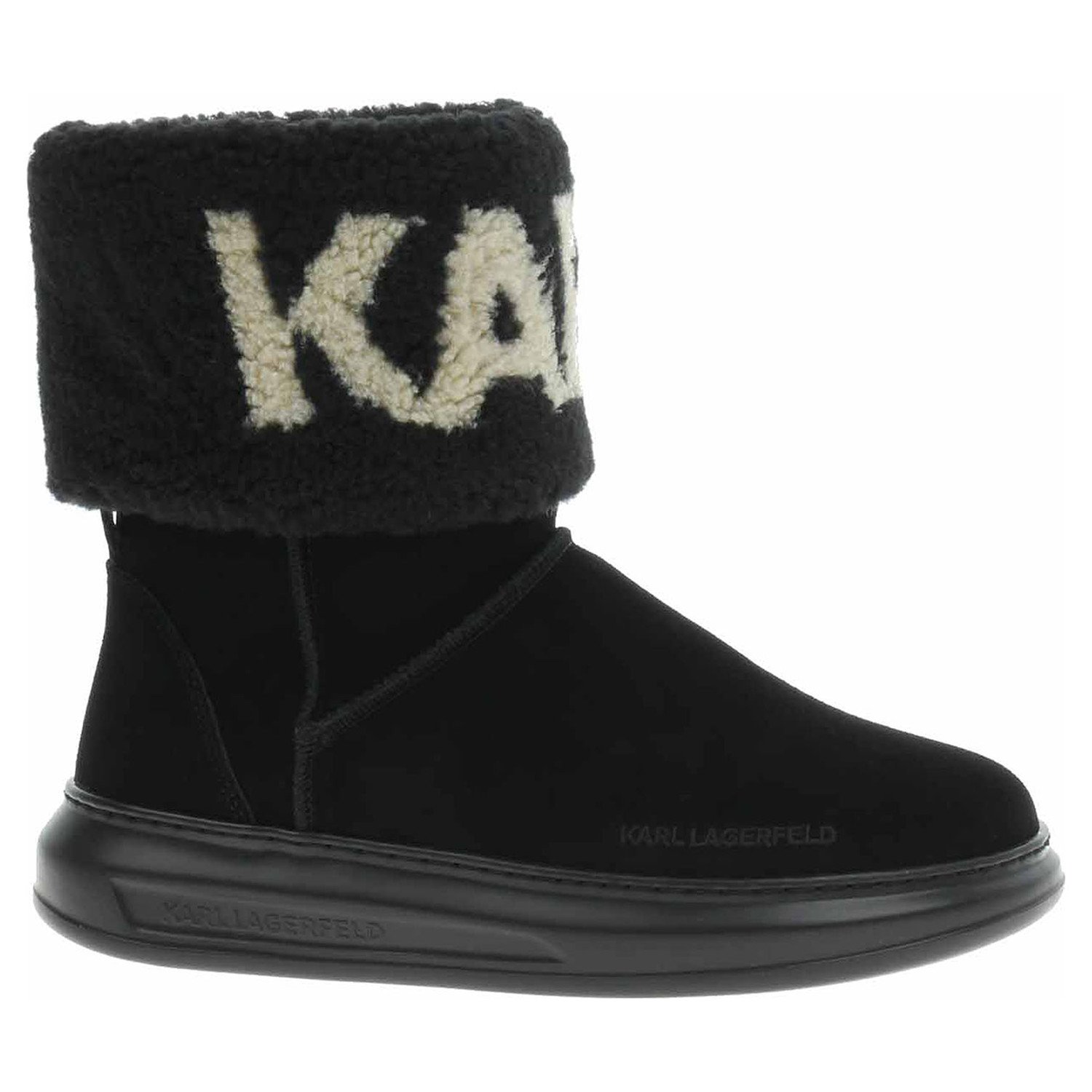 Ecco Dámské polokozačky Karl Lagerfeld KL44552 Black Suede 22601332
