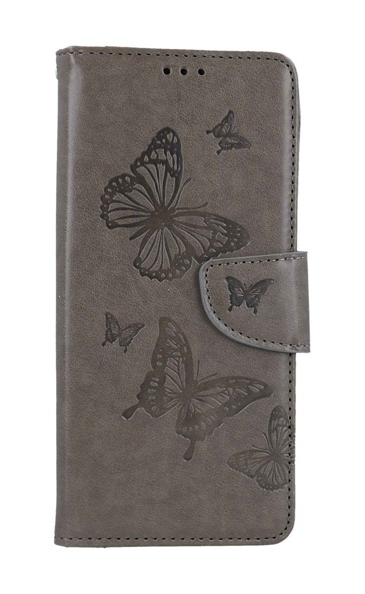 Pouzdro TopQ Xiaomi Redmi 12C knížkové Butterfly šedé 113202