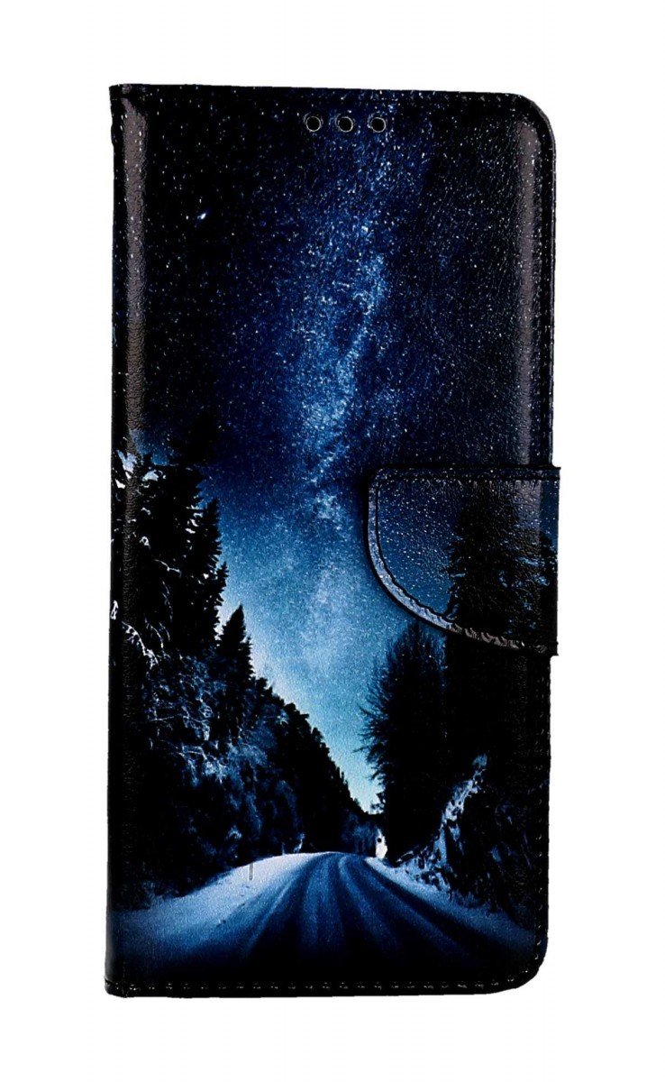 Pouzdro TopQ Samsung A14 knížkové Zimní cesta 112868