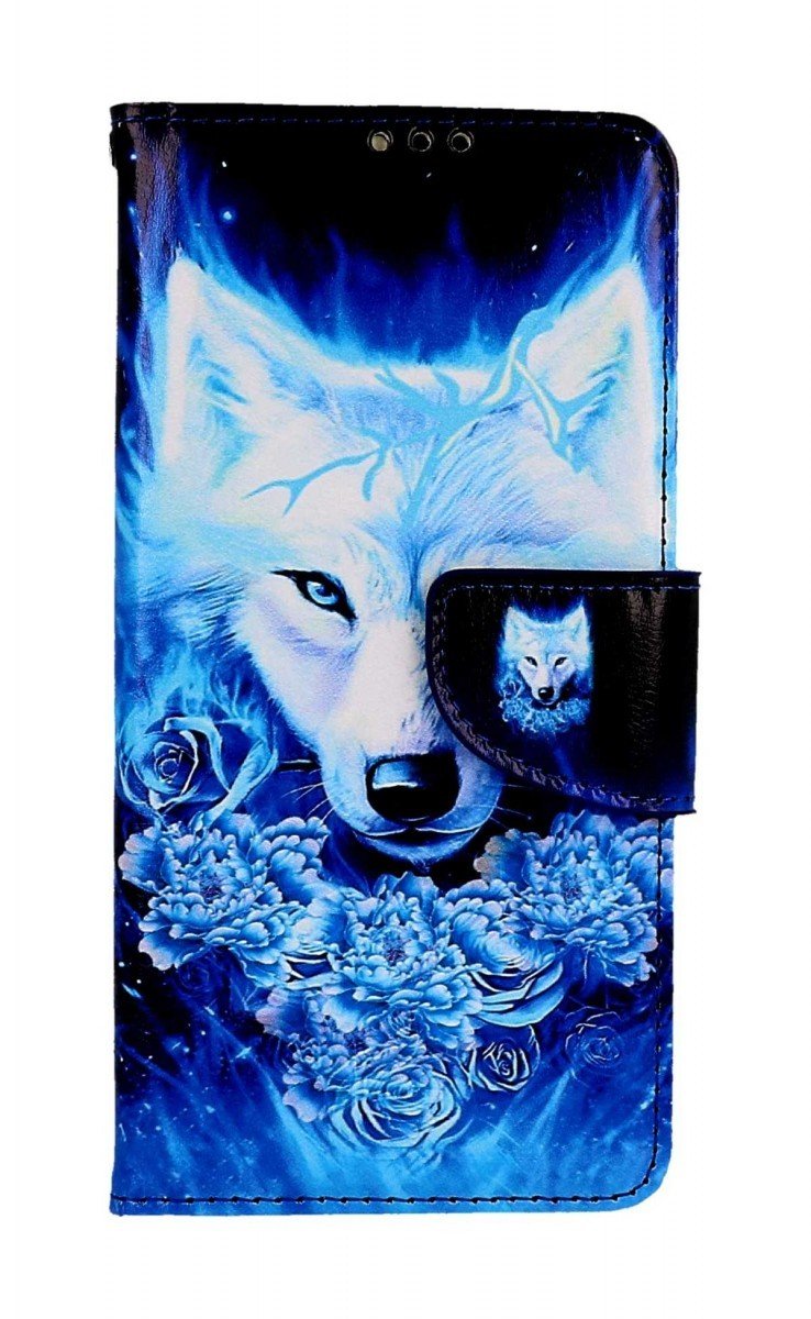 Pouzdro TopQ Xiaomi Redmi Note 12S knížkové Tyrkysový vlk 112814
