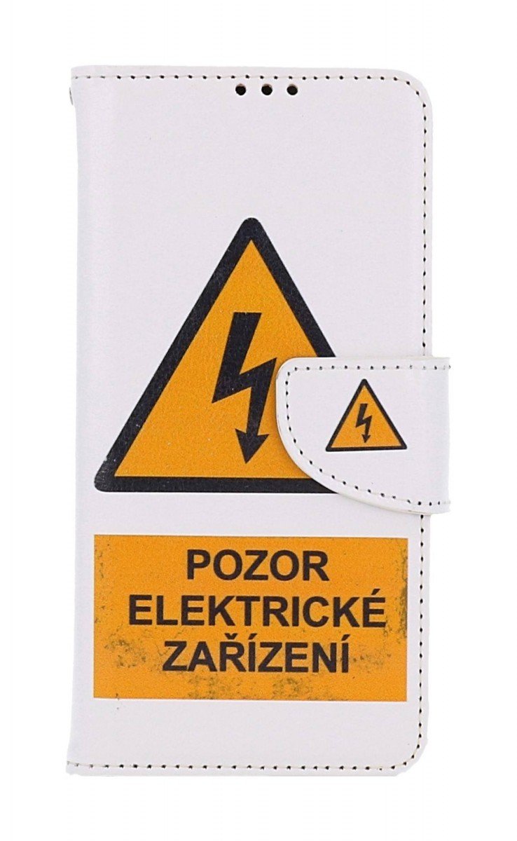 Pouzdro TopQ Xiaomi Redmi Note 12S knížkové Pozor elektrické zařízení 112673
