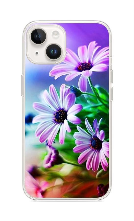 Kryt TopQ iPhone 14 Fialové květy 109817