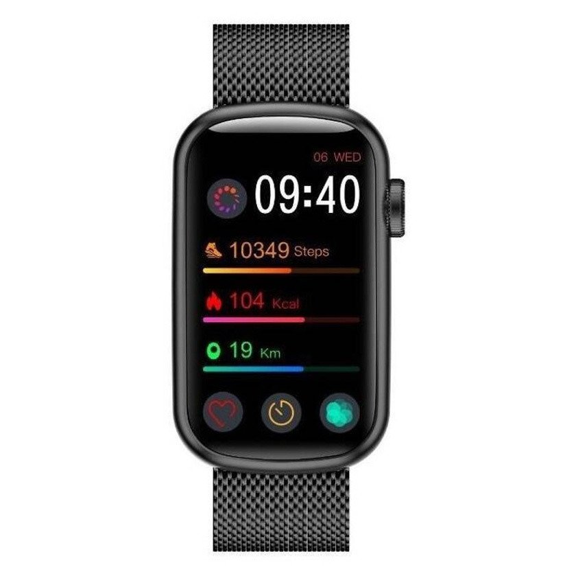 GARETT ELECTRONICS Smartwatch Wave RT černá ocel chytré hodinky, rozbalené