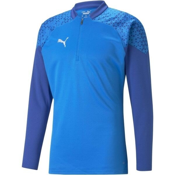 Puma TEAMCUP TRAINING 1/4 ZIP TOP Pánská sportovní mikina, modrá, veľkosť L
