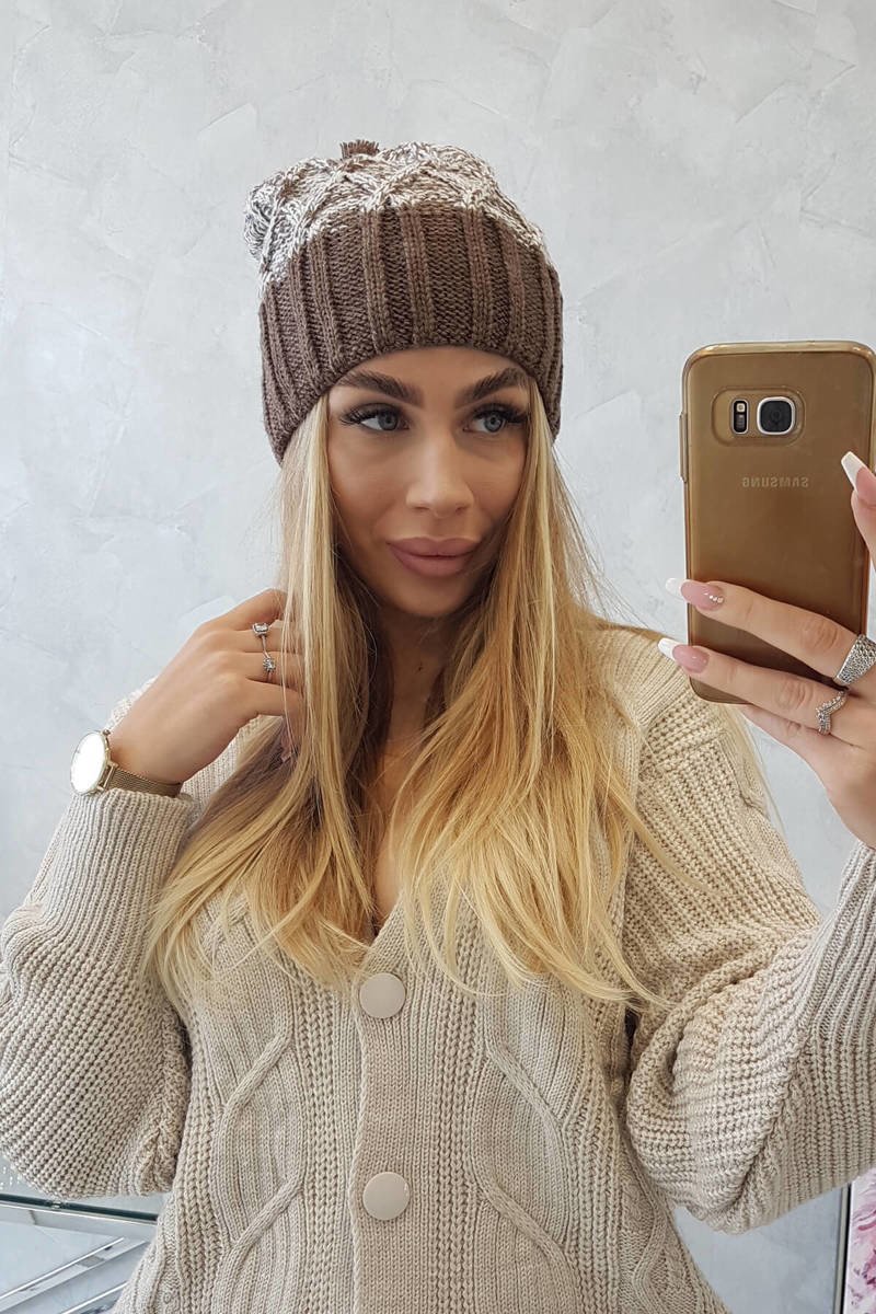 Kesi Dámská čepice Milano ecru-mocca Univerzální