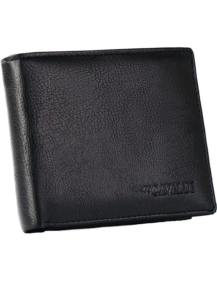 Cavaldi černá kožená peněženka bez zapínání