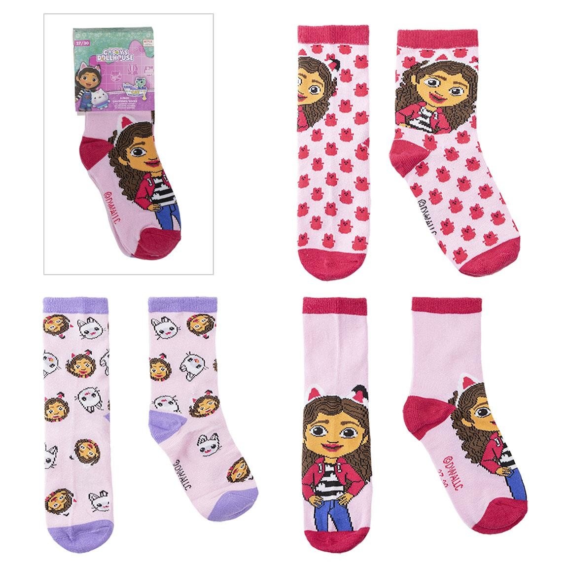 SOCKS PACK 3 PIECES GABBY'S DOLLHOUSE