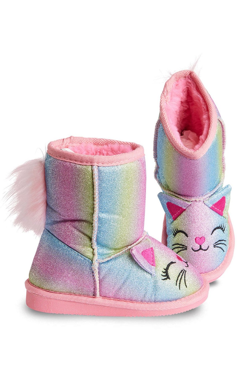 Denokids Cat-Colored Glittery Girls' Boots