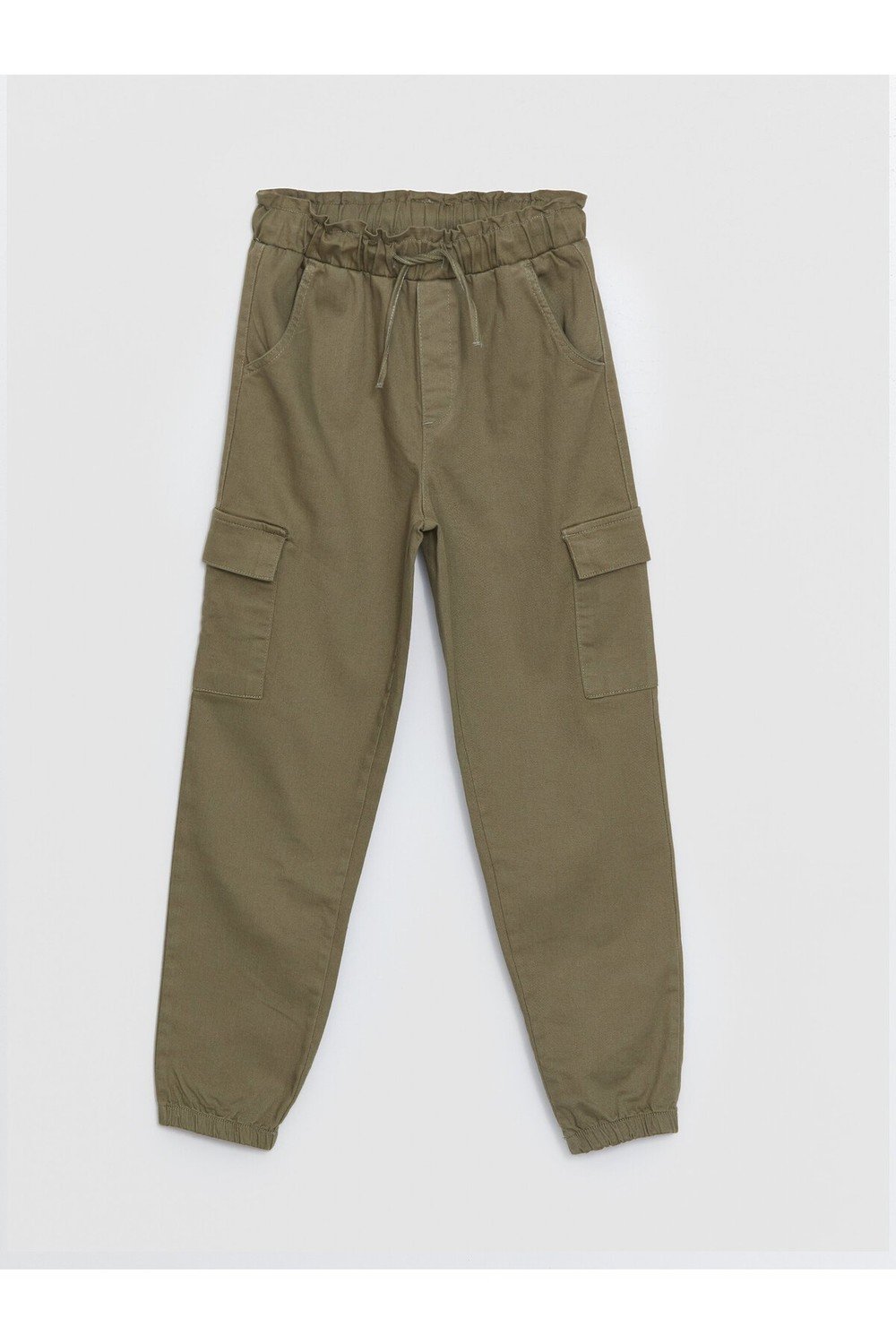 LC Waikiki Basic Girls' Cargo Pants with Elastic Waist