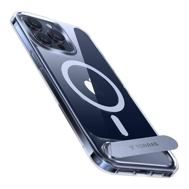 Pouzdro Torras UPRO Pstand pro iPhone 15 Pro (transparentní)