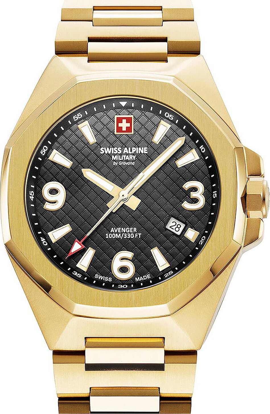 Hodinky Swiss Alpine Military 7005.1117 Gold/Black