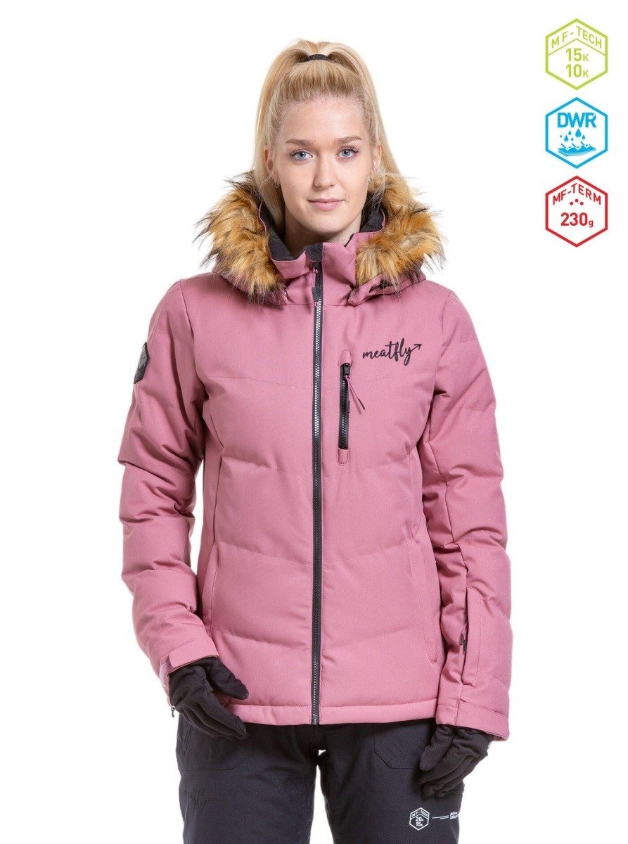 Dámská snb & ski bunda meatfly bonie růžová s