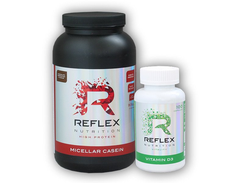 PROTEIN Reflex Nutrition Micellar Casein 909g + Vitamin D3 100 cps Varianta: čokoláda
