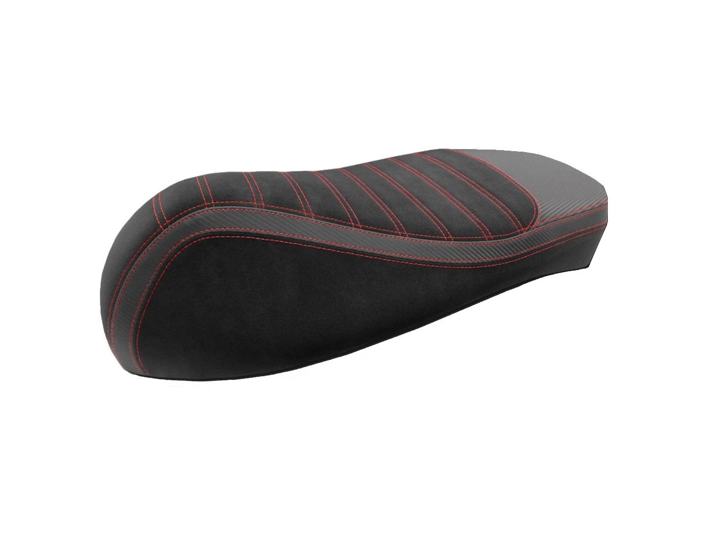 JN SEATS Potah sedla černý, červeně prošívaný, Vespa GTS 125/300 48830