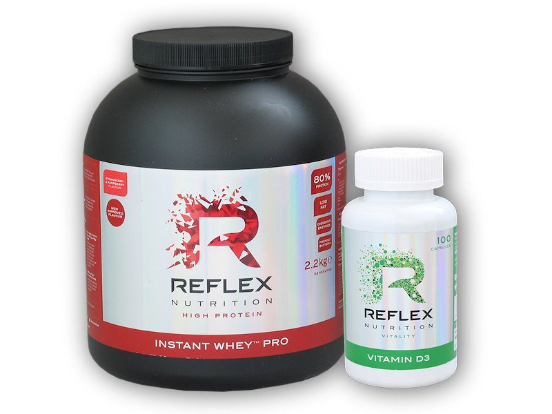 PROTEIN Reflex Nutrition Instant Whey PRO 2200g + Vitamin D3 100 cps Varianta: vanilka