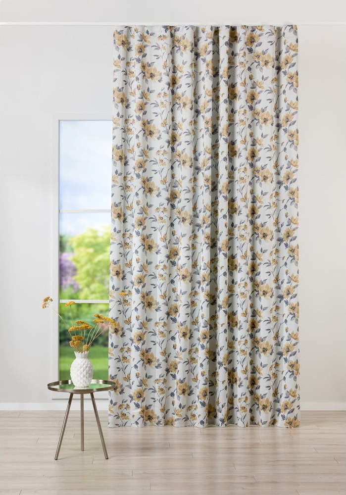 Krémovo-žlutý závěs 210x245 cm Cefalu – Mendola Fabrics