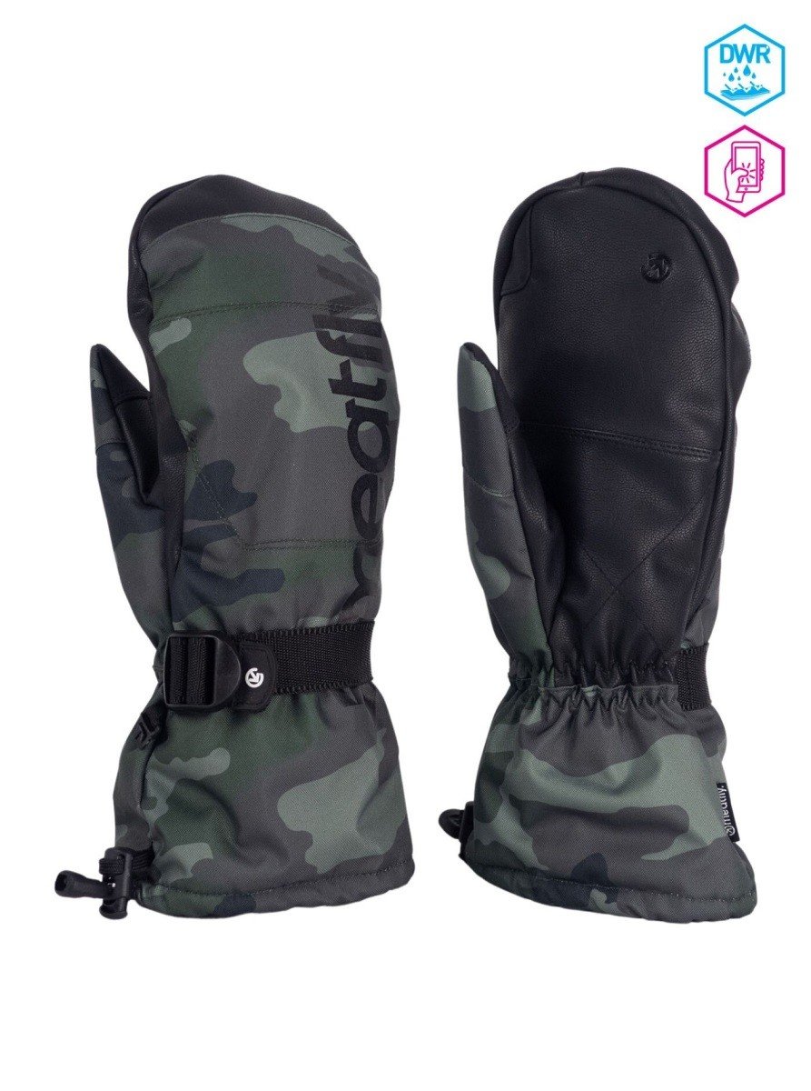 Rukavice meatfly osbourne zelená camo s