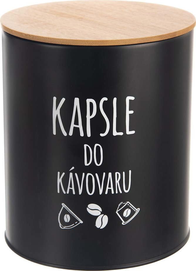 Černá dóza na kávové kapsle – Orion