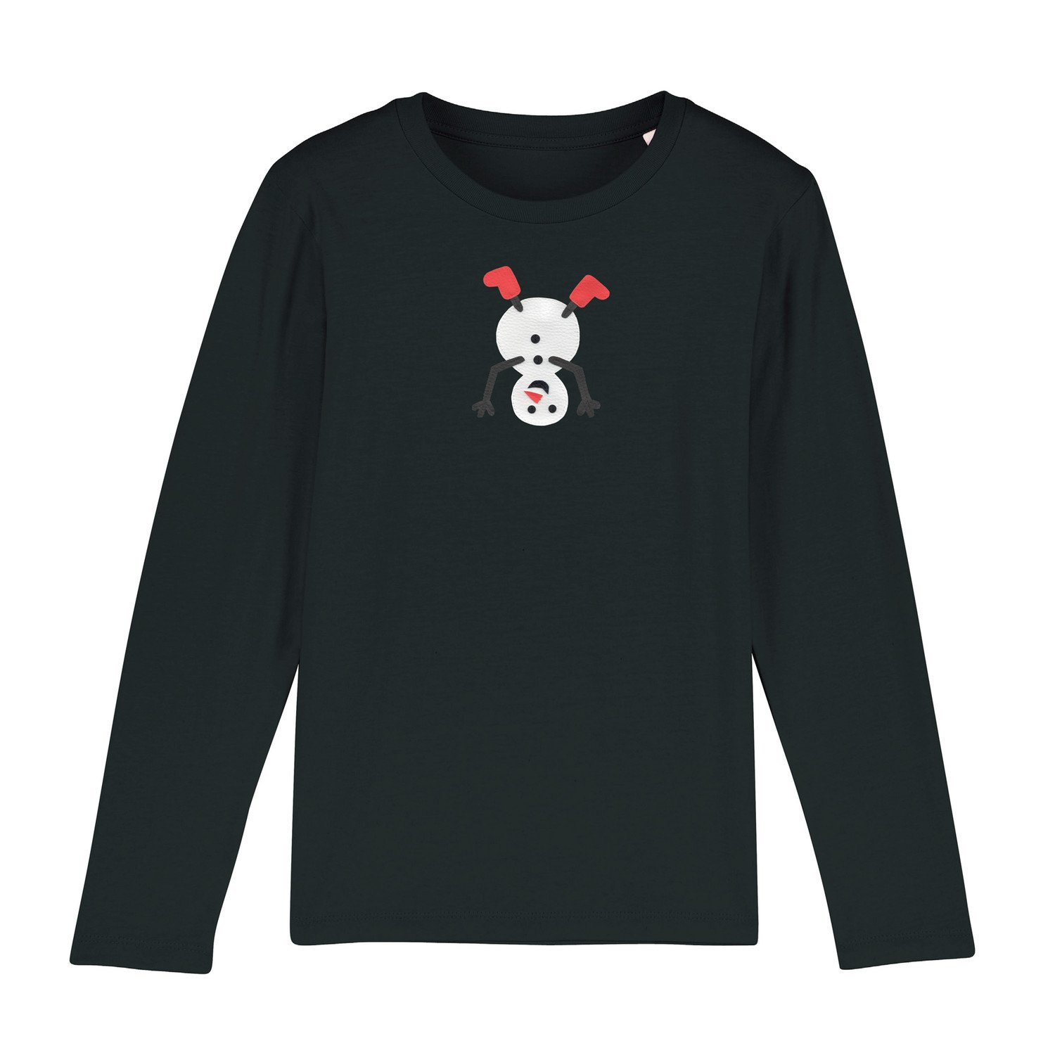 Tričko dětské Pískacie Snehulák černé Fusakle