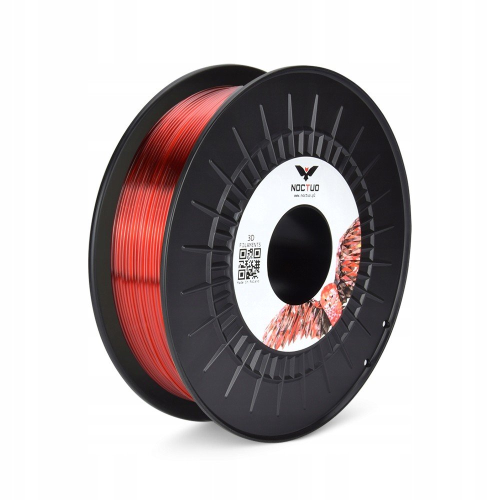 Filament Noctuo Pet-g Cherry Červená Transparentní 1,75mm 0,75kg