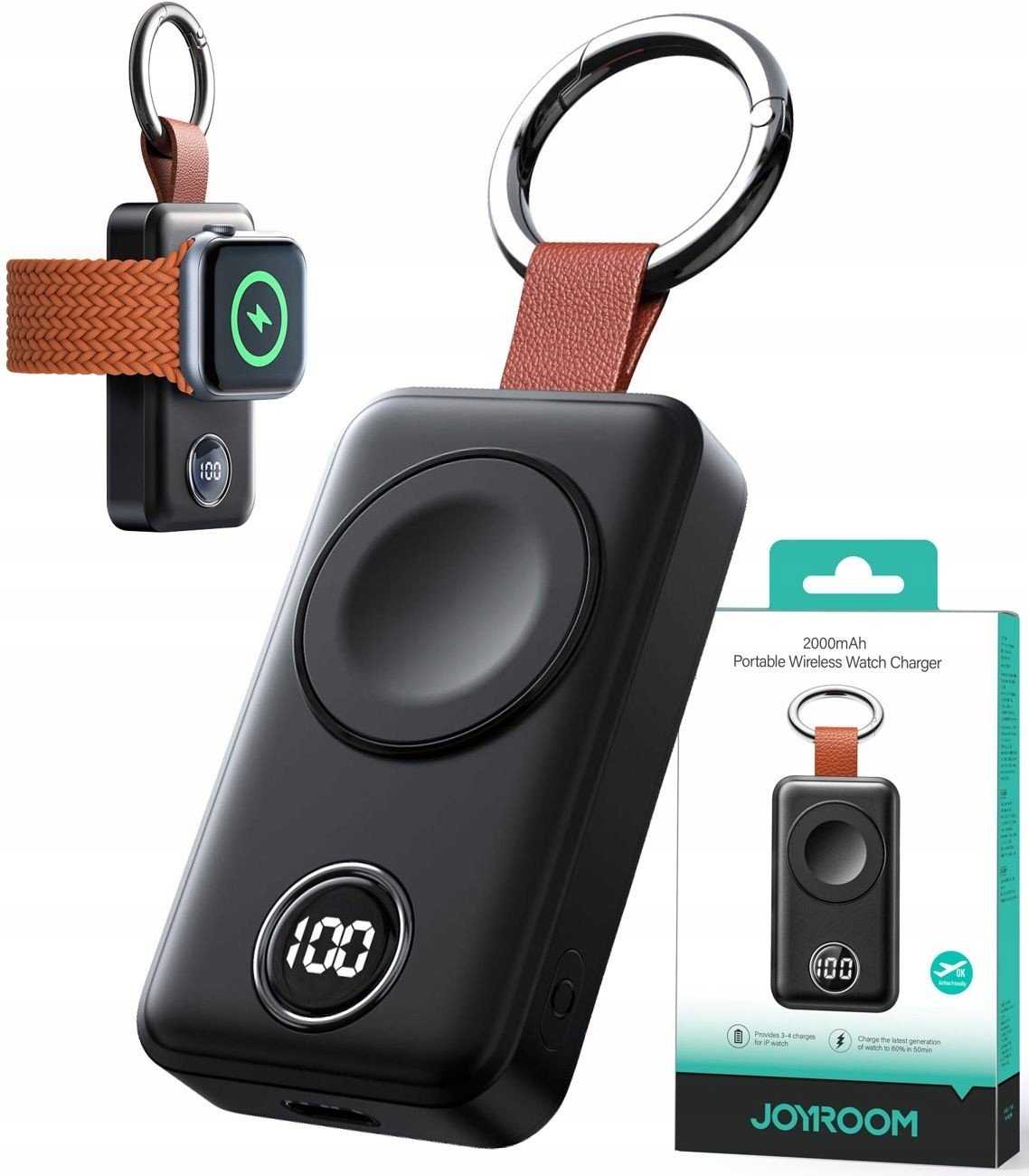 Cestovní malá nabíječka Baterie Powerbanka pro Apple Watch 5/6/7/8/9/ Ultra