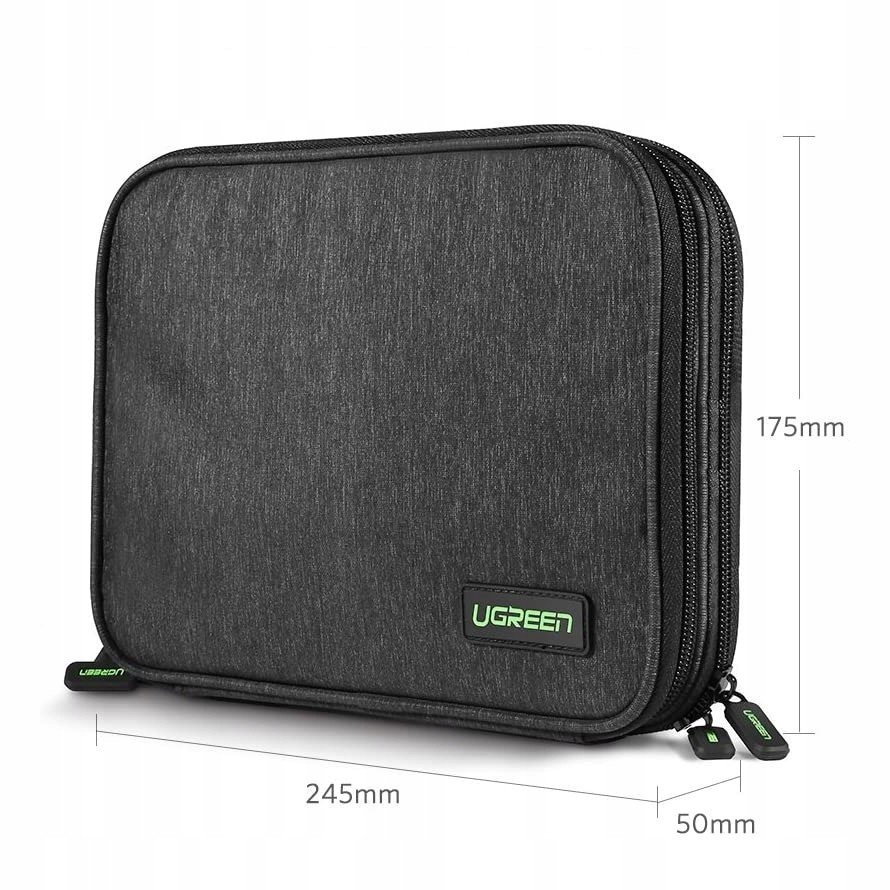 Ugreen 50274 Pouzdro 24,5 x 17,5 x 5 cm na harddisk, kabely a drobné příslu