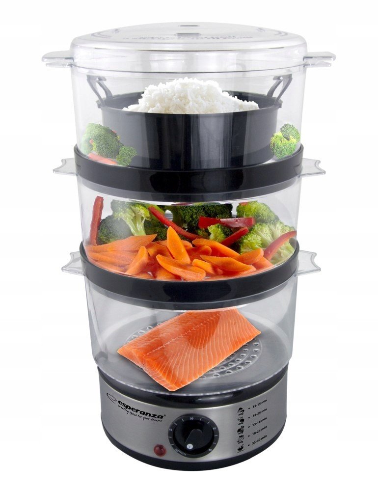 Parní hrnec Esperanza Steam Volcano EKG009 (7 litrů; transparentní barva)