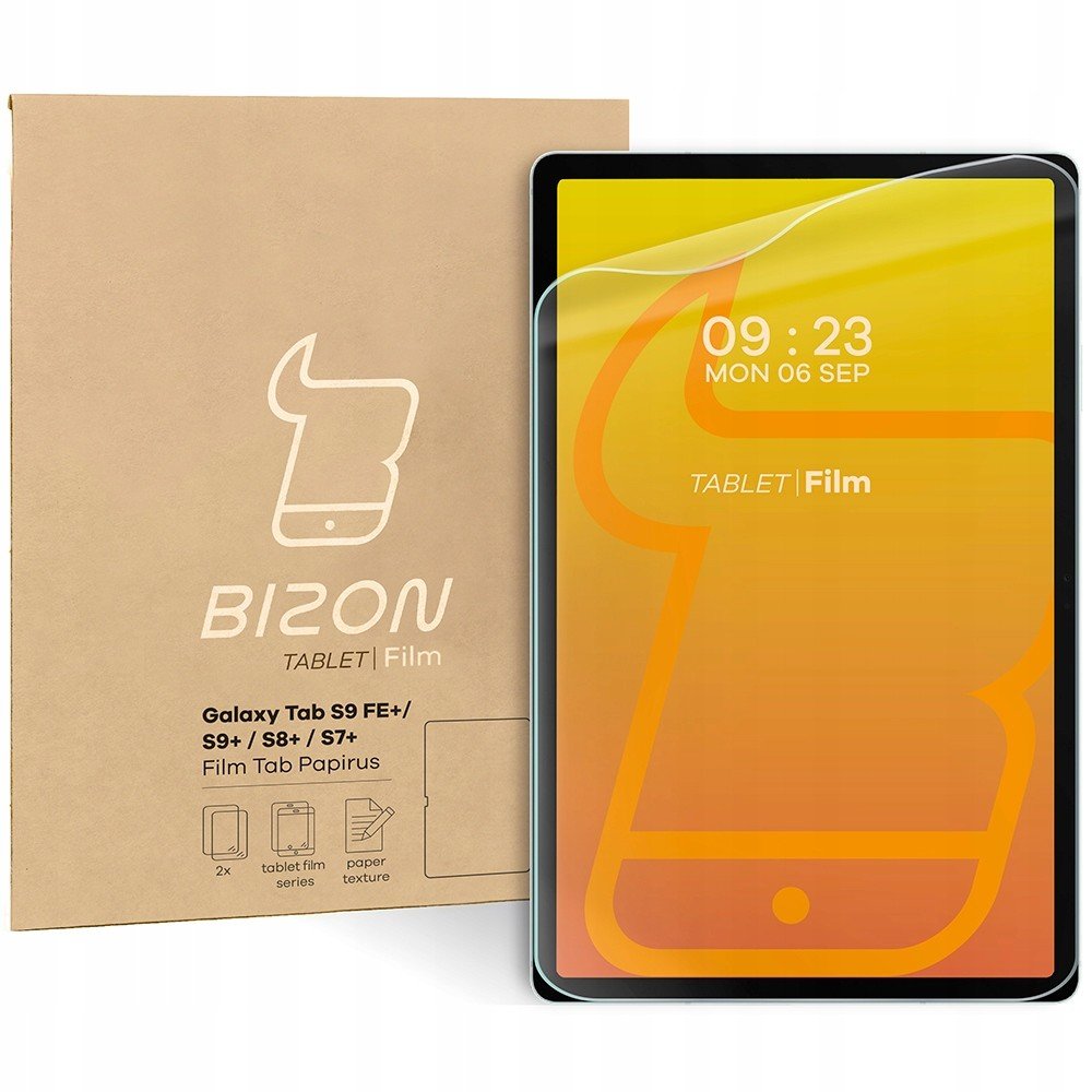 Bizon imitující papír pro Galaxy Tab S9 FE+/S9+/S8+/S7+/S7 Fe, 2 ks