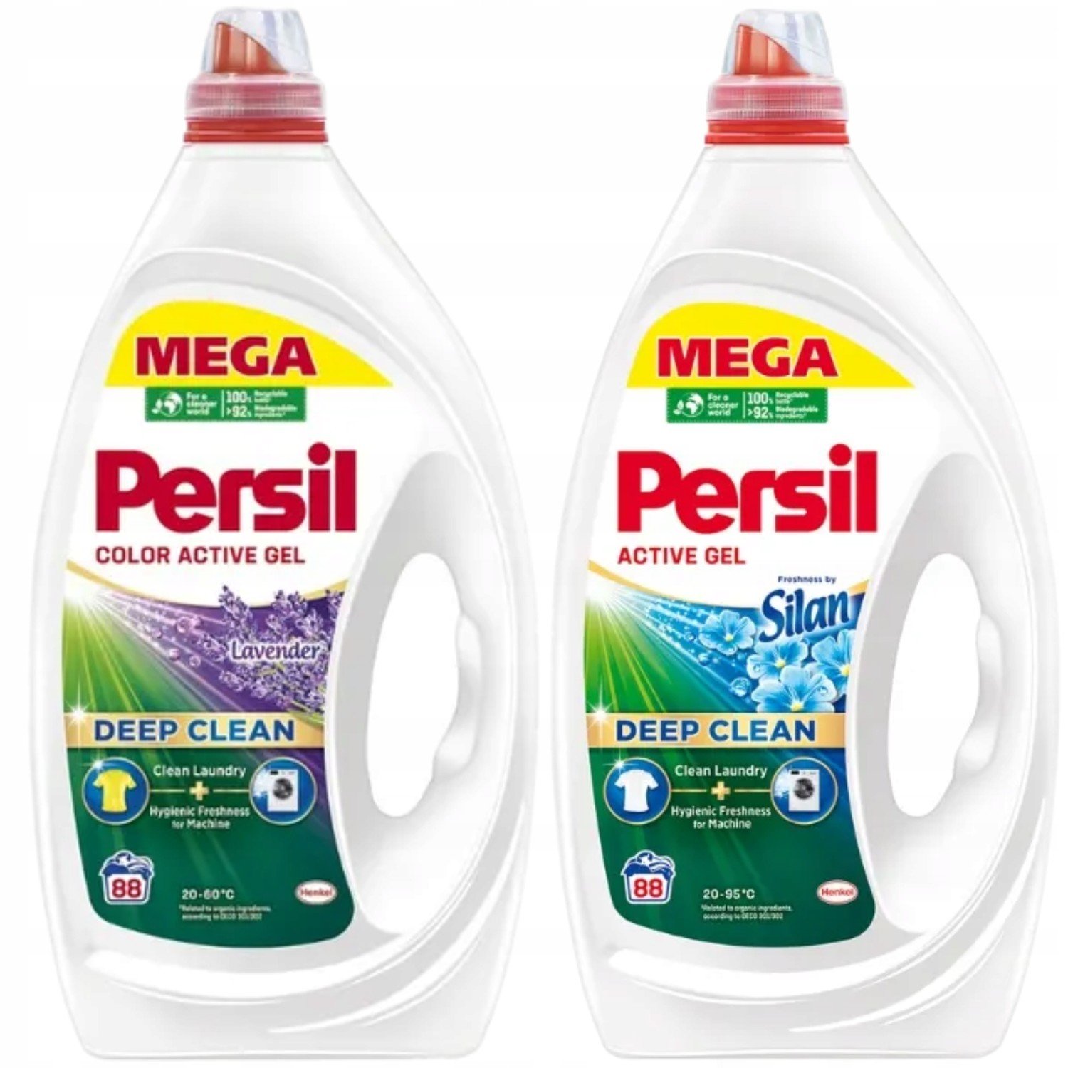 Persil sada Levandulový gel Silan 166pr 2 x 4L
